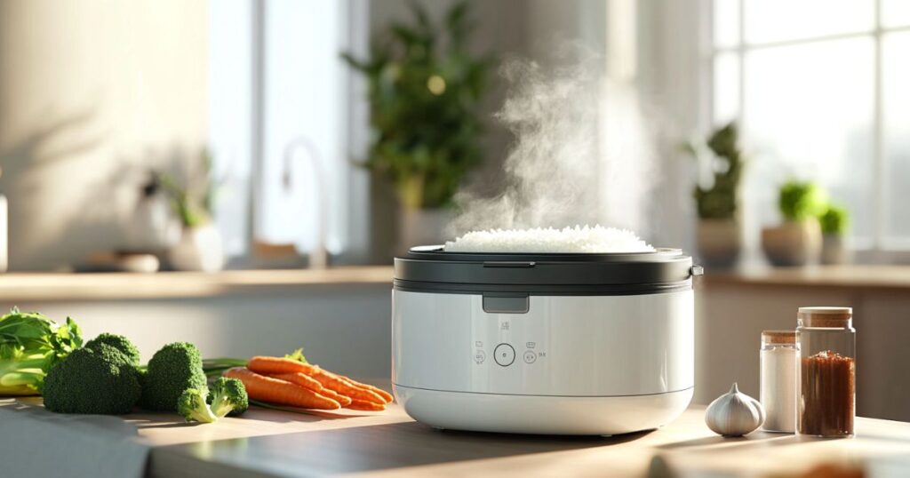 Can you cook rice and broccoli together in a rice cooker.